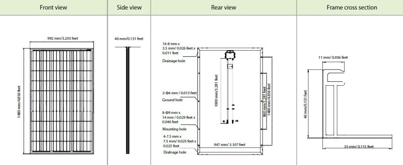 Poly Crystalline Solar Panel 195-230W