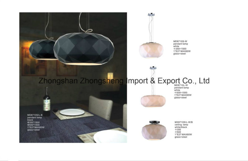 Modern High Quality Simple Glass Roon Ceiling Lamp (MX8710S-W)