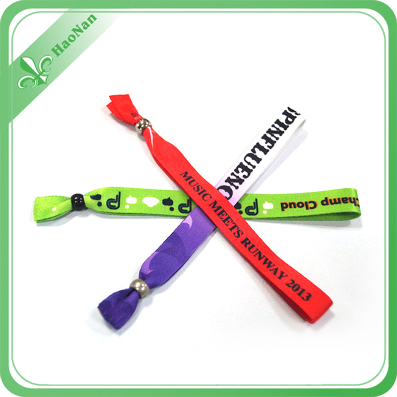 Promotional Polyester Bracelet Fabric Wristband for Gift Items