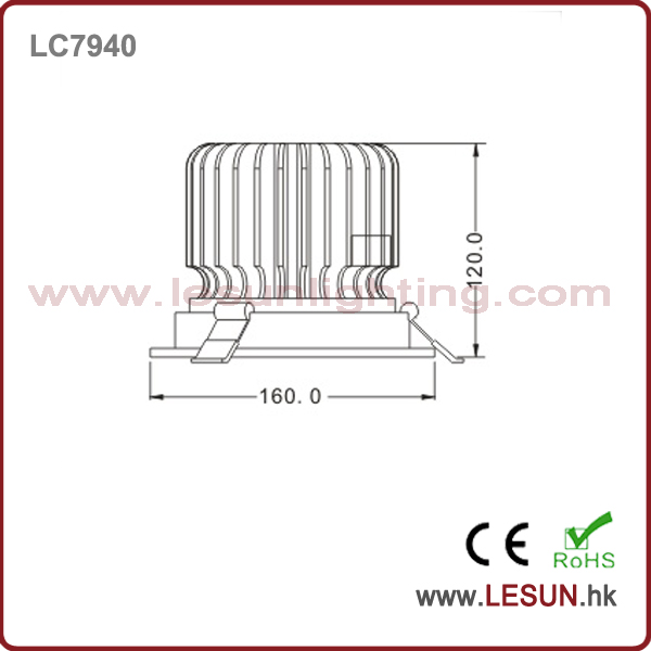 Ce & RoHS Approved New Product COB 40W Downlight with White Color LC7940