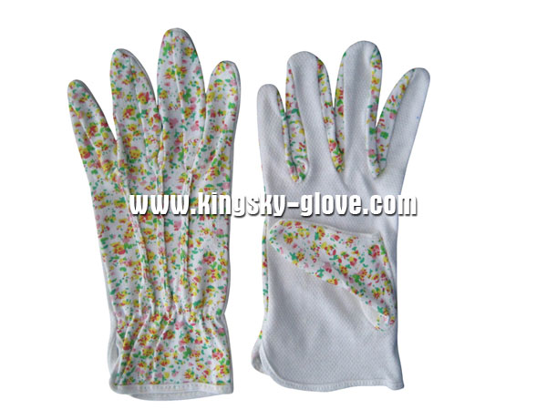 Floral Gardening Cotton Working Glove-2116