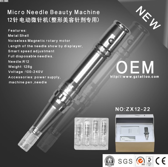 Double Function/Tattoo Permanent Makeup & Derma Microneedling Machine (ZX-PMU2012-20)