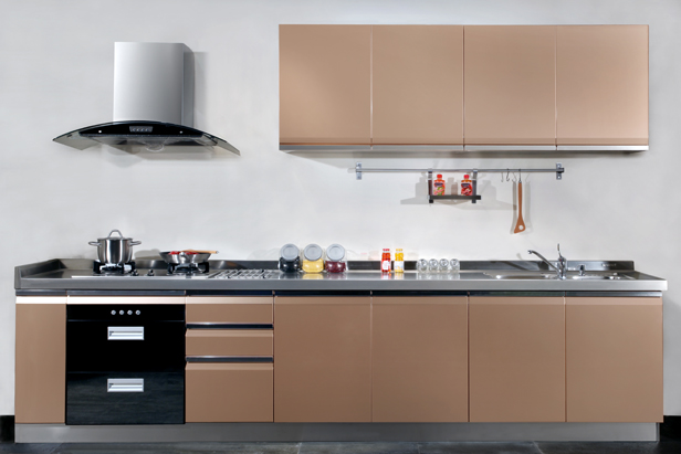 Liner Style Modern PVC Kitchen Cabinet