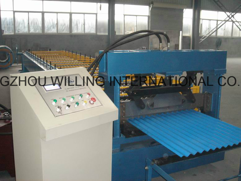 Glazed Wall Sheet Roll Forming Machine for Metal Corrugated Wall Panel