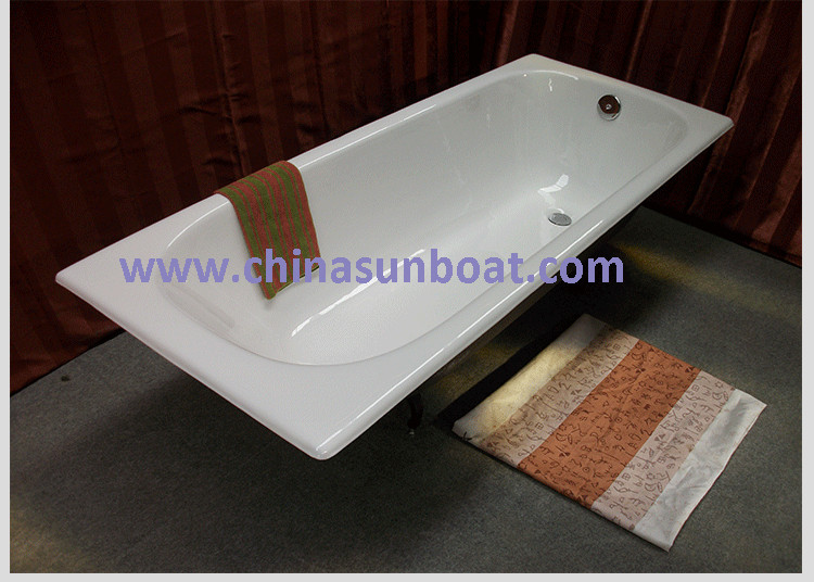 Sunboat Cast Iron Bathtub Single Bathtub Embedded Slip Deepened Enamel Bathtub