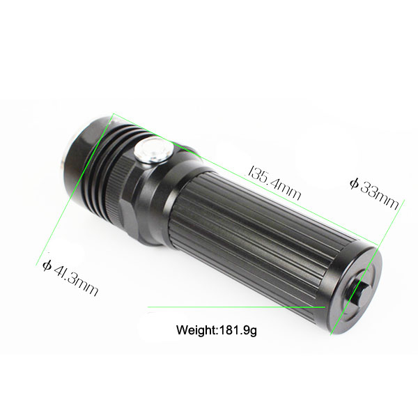 F22 Automatic Adjust Brightness Xm-L U2 LED Rechargeable Black Camp Aluminum Tactical LED Powerful Flashlight