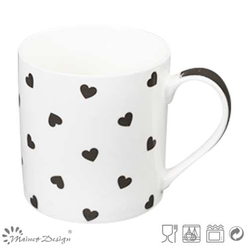 11oz Ceramic Mug with Heart Design for Promotion