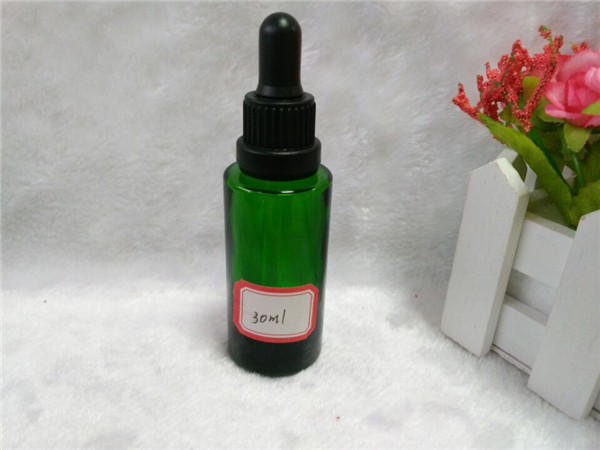 30ml Green Essential Oil Bottle with Black Dropper (EOB-12)