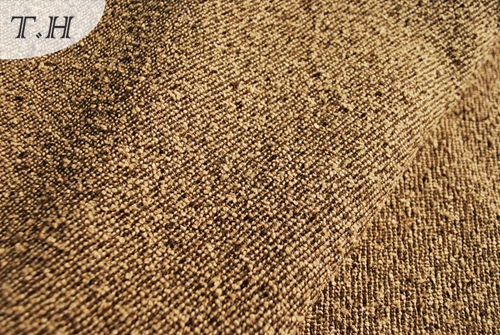 Brown 100% Polyester Chenille Plain Sofa cloth (FTH31011)