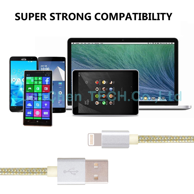 High Quality Fast Charging Data Charging USB Cable for iPad iPhone