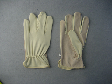 Pig Grain Leather Palm Glove Spandex Back