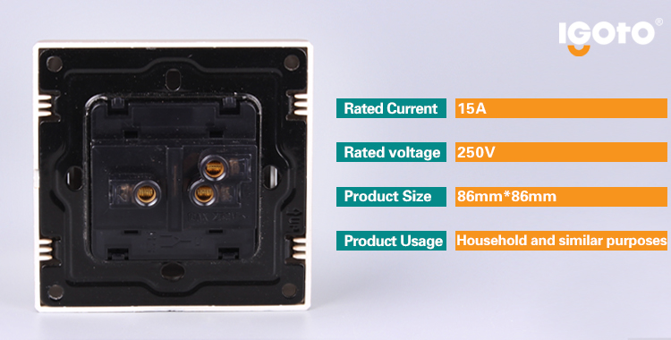 UK Standard 13A 250V Single Pole Switched Socket