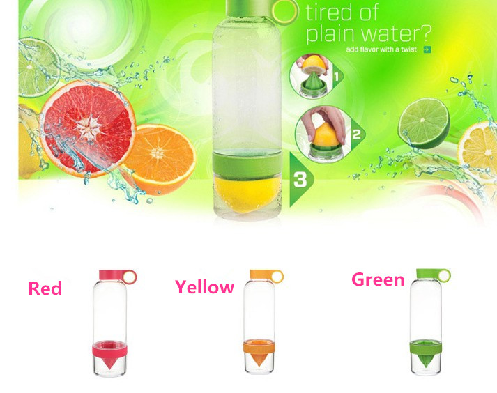 Lemon Cup Citrus Zinger Juice Source Vitality Clear Water Bottle