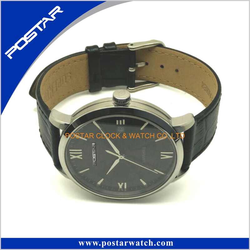 Charming Design Fashion Quartz Watch with Genuine Leather Band