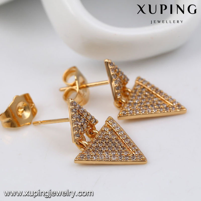 Fashion Luxury Triangle-Shaped CZ Special Imitation Jewelry Earring Studs 91270