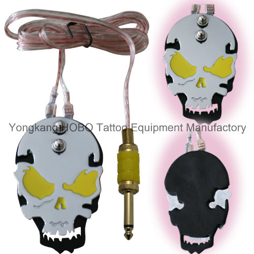 Stainless Steel Tattoo Machine Tattoo Power Supply Foot Switch with Clip Cord