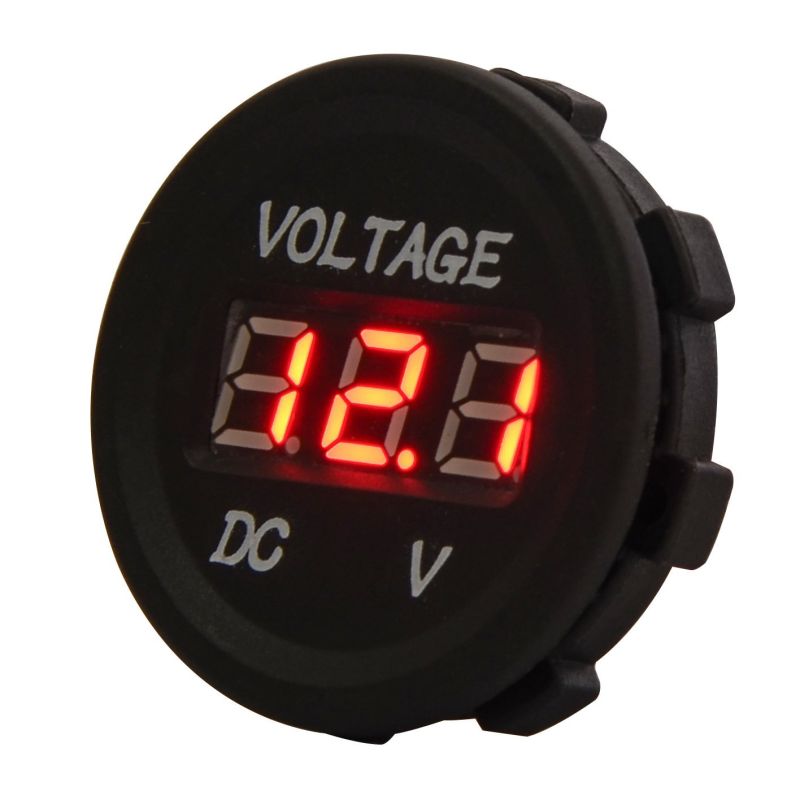 12-24V DC Voltmeter LED Digital Display Vm Waterproof for Automobiles Motorcycle Truck Boat Marine