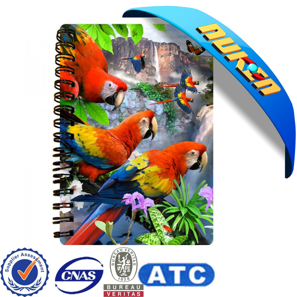 New Design 3 D Lenticular Spiral Notebook