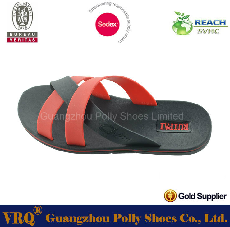 China Cheap Beach Printing Men Rubber Slipper Manufacturer