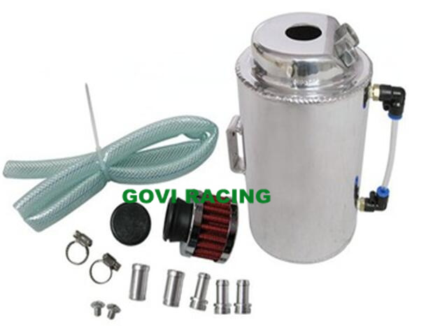 2L Aluminium Oil Catch Can Fuel Tank with Breaher Air Filter