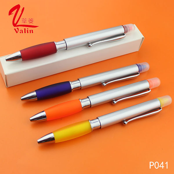 High Quality Highlighter Pen Customized Logo Plastic Pen on Sell