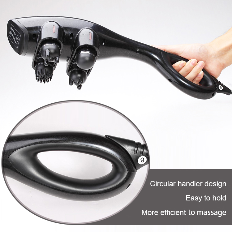 Kneading Dual Heads Handheld Massager with Infrared