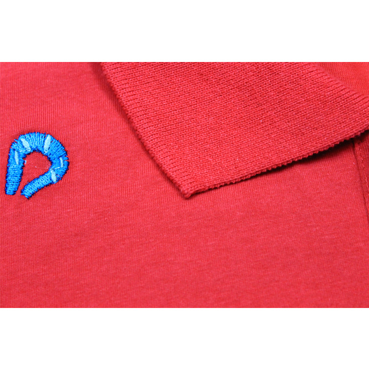 Custom Men Red High Quality Cotton Embroidery Polo Shirt