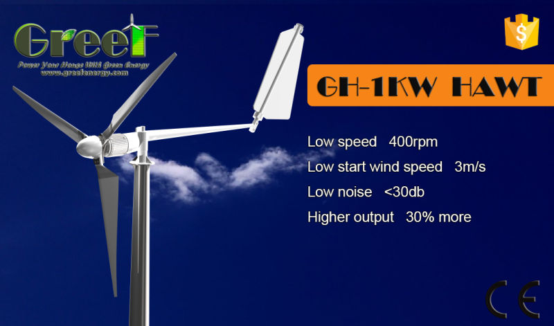 1kw 400rpm Horizontal Axis Wind Turbine for Sales