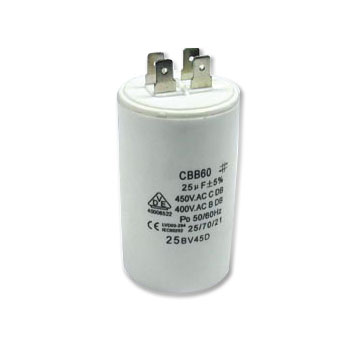 Hight Quality Motor 4UF Polypropylene Film Capacitor with 250 to 500V AC Rated Voltage and 8 to 100UF Capacitance Range