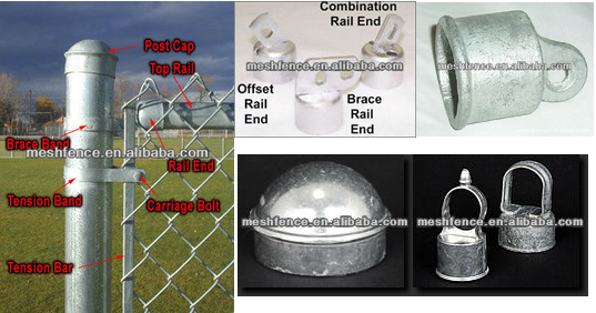 5*5cm Mesh Fencing Commercial Galvanized Chain Link Fencing with Barbed Wire