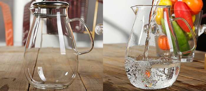 Heat-Resistant Glass Pitcher Tea Coffee Pot Home Juice Beverage Water Jug Bottle