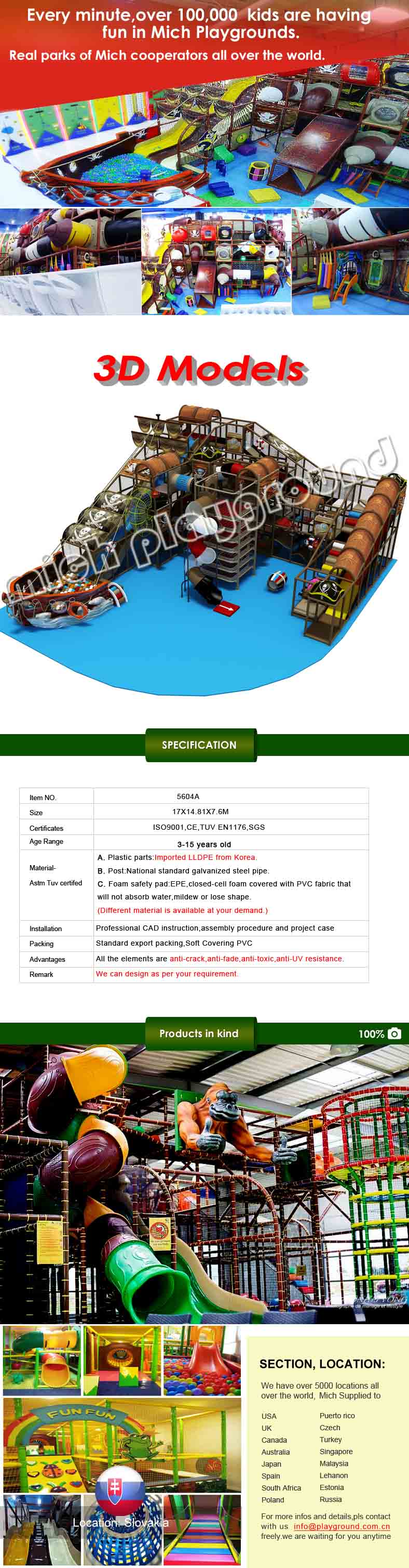 Children Amusement Playground Equipment Indoor