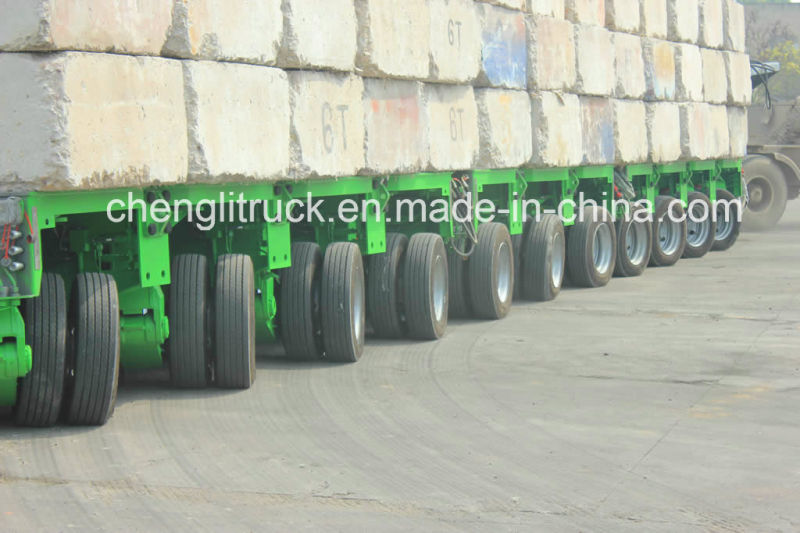 Heavy Duty Bridge Girder Transporter Hydraulic Modular Semi Trailer, Multi Axle Hydraulic Flatbed Trailer