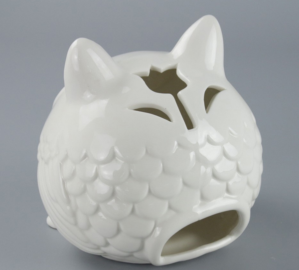 Hot Sale Decorative Ceramic Owl Candle Holder