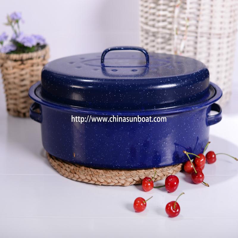 Enamel Medium Oval Roaster Kitchenware Appliance Cook