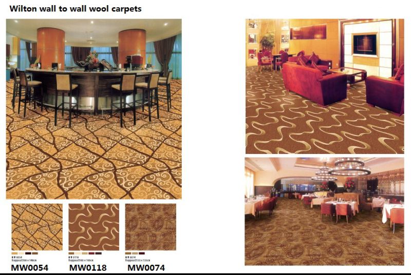 Luxury Living Room Broadloom Hotel Wool Carpet