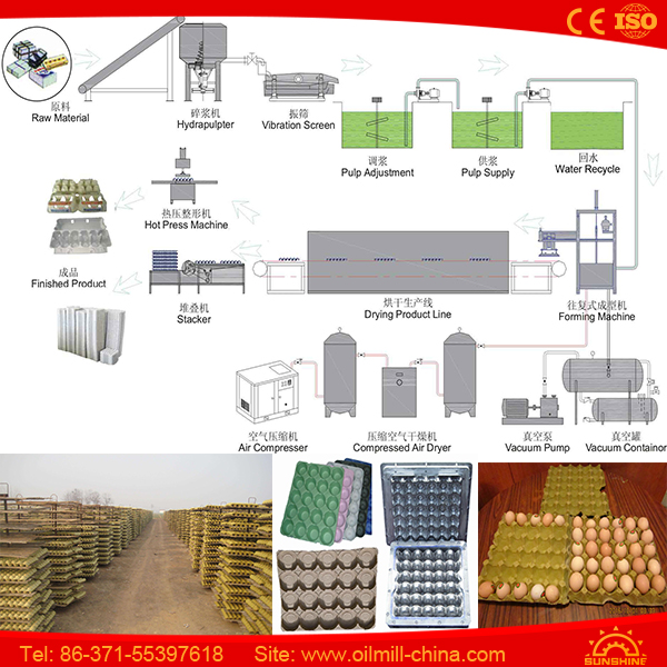 Waste Paper Recycing Automatic Carton Making Egg Tray Machine