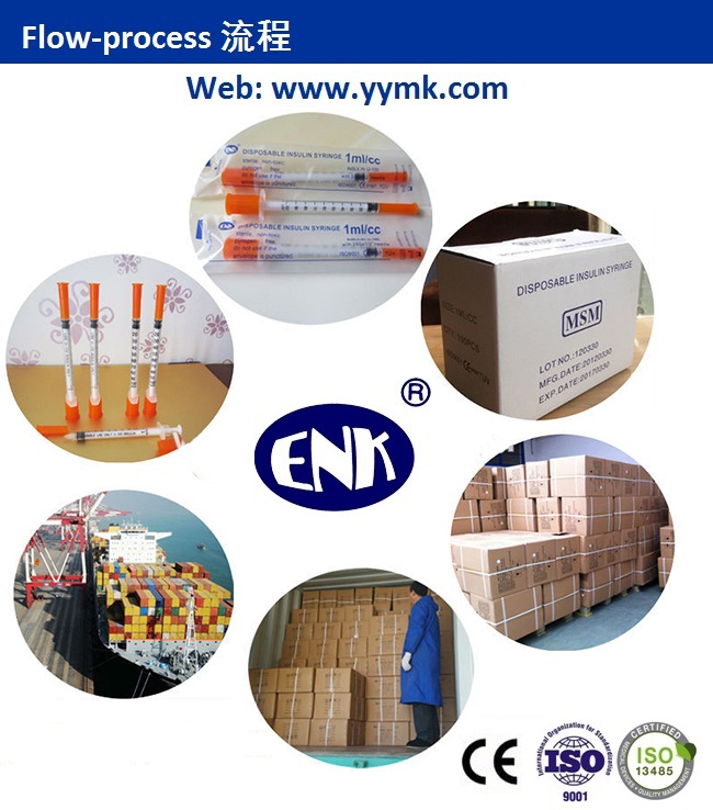 Medical Disposable Insulin Syringe, with Needle (0.5ml) , with Ce&ISO Approved