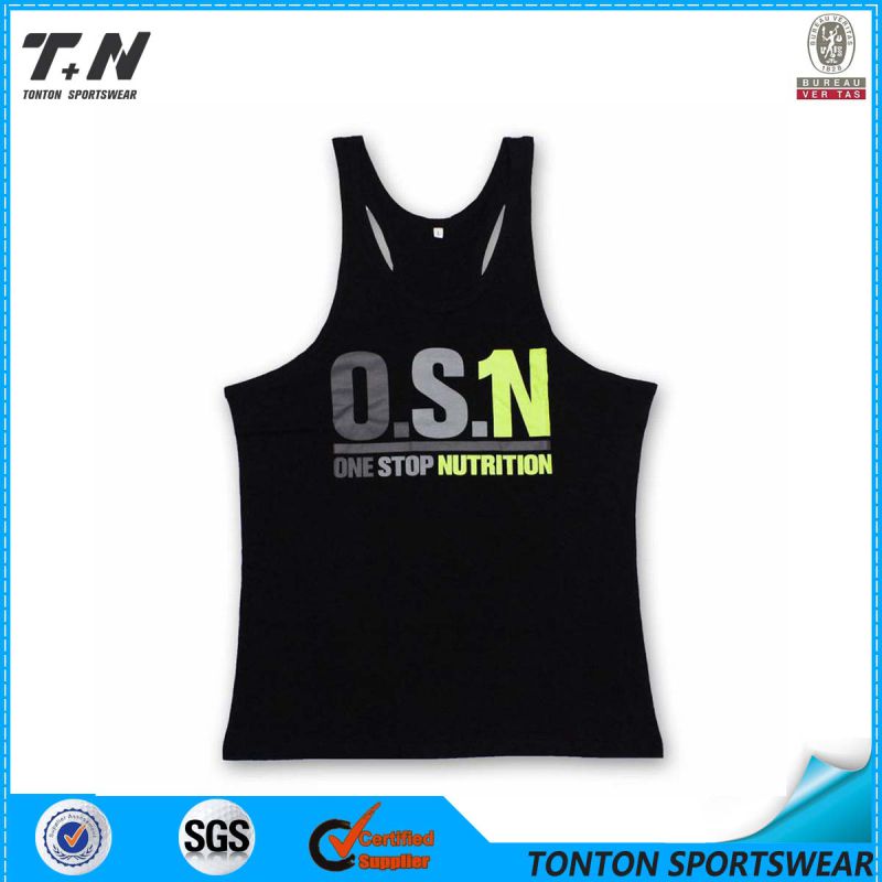 Custom Dri Fit Blank Gym Mens Stringer Singlet