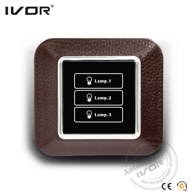 3 Gangs Lighting Switch Touch Panel Leather Outline Frame (AXL-LE-L3)