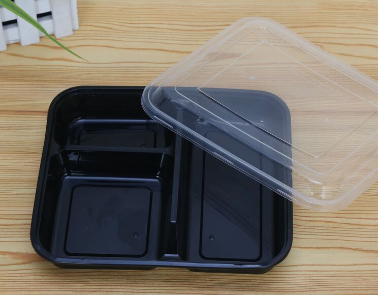 Three Compartments Rectangular Microwave /Take Awy/Fast Food Container