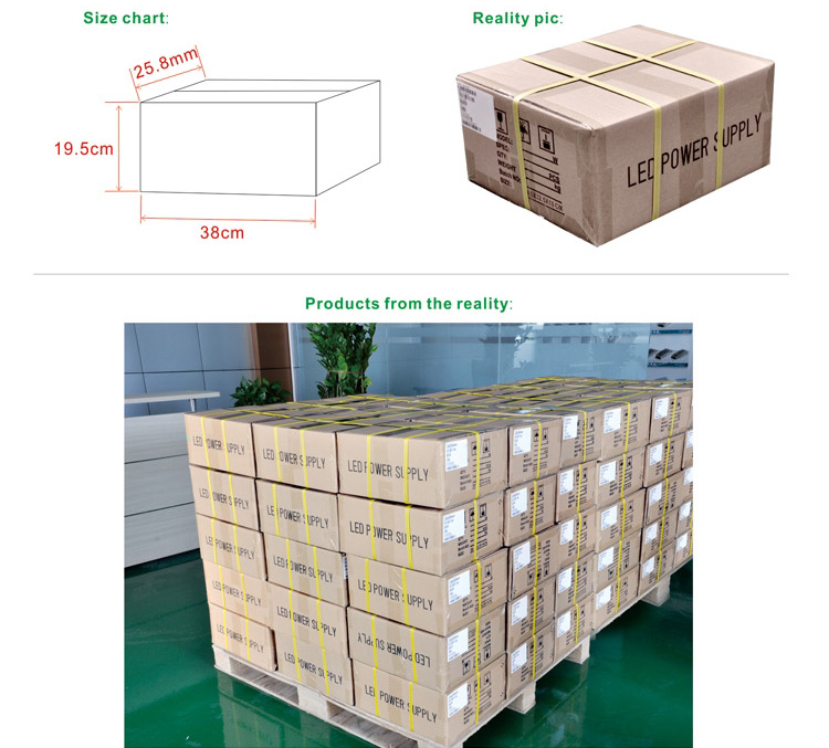 30W/60W/150W/200W/250W/300W Waterproof LED Power Supply