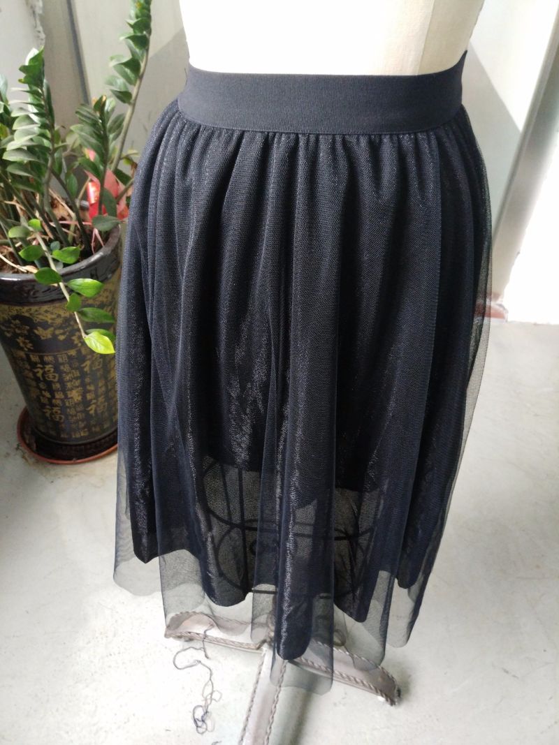 Pure Pleated Yarn Fashion Ladies Skirt