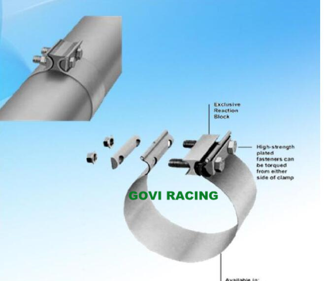 Accuseal Stainless Steel Single Bolt Exhaust Narrow Band Clamp