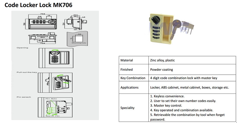 Wardrobe Lock, Locker Lock (AL2012)