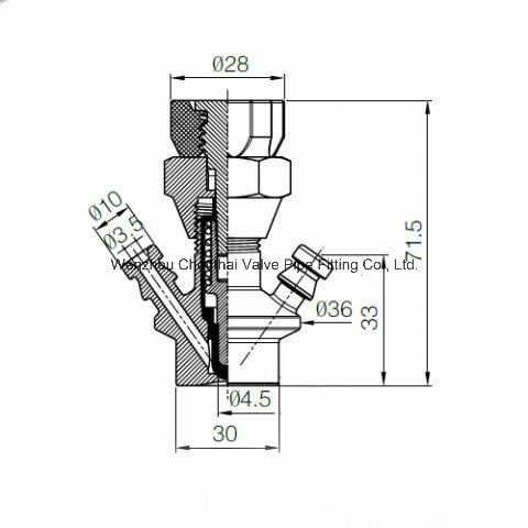 Stainless Steel Aspetic Sanitary Ss304 Ss316L Sample Cock Valve