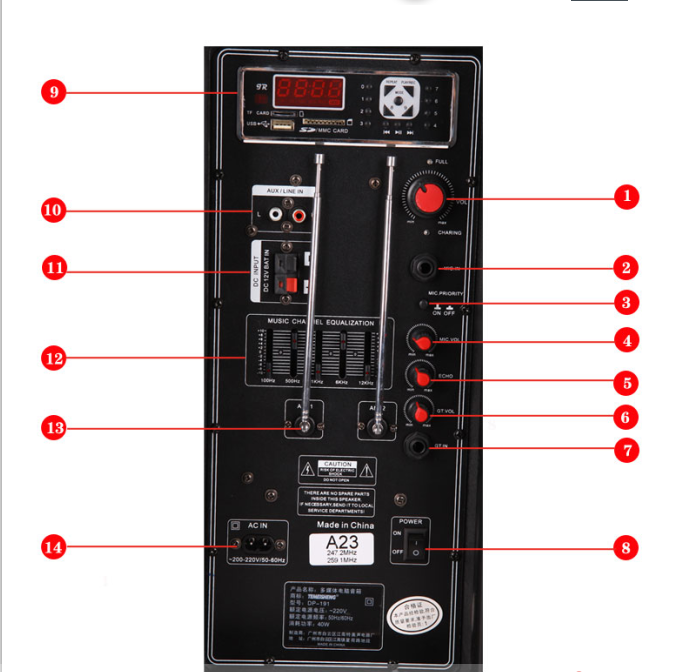 Big Power Professional Speaker with Stands From Feiyang Electronic Speaker Factory F23