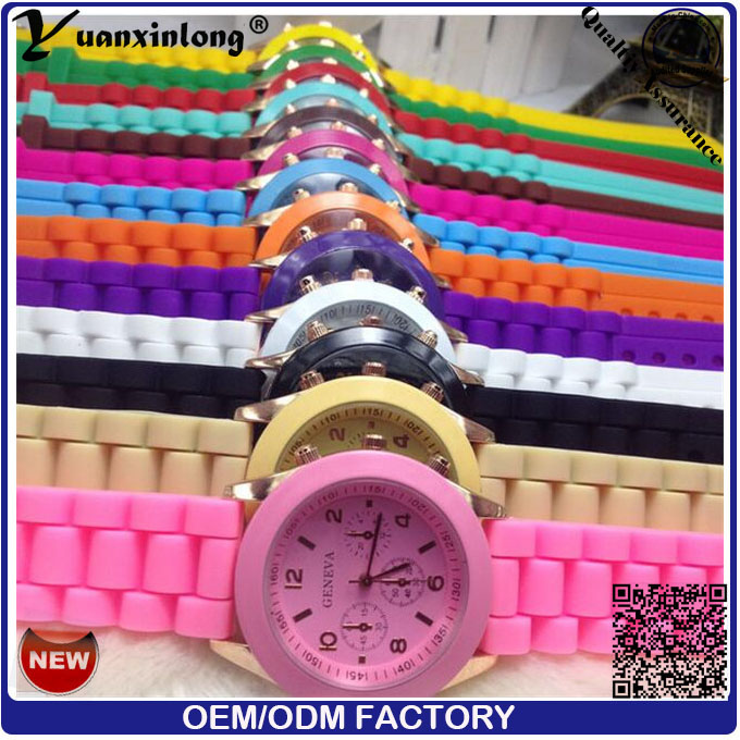 Yxl-343 Wholesales Custom Silicone Watch Good Quality Colorful Designs Quartz Fashion Geneva Wrist Watch