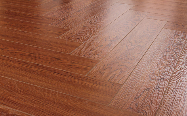 12.3mm E0 AC4 Teak Vinyl Plank Laminated Wood Laminate Flooring