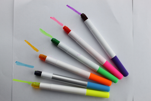 New Design Slim Highlighter Crayon Pen for Childs